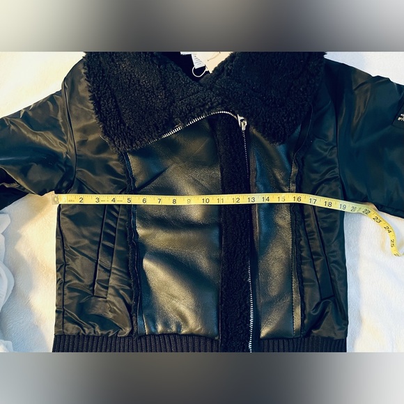 Jason Wu Bomber Jacket Faux Leather/Fur Sz M NWT! - Picture 10 of 12